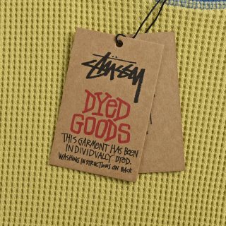 Stussy Waffle Enzyme Wash Raglan Long Sleeve Tee Yellow Blue view 8