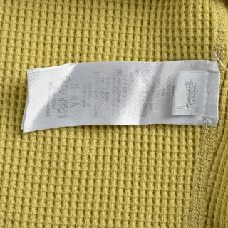 Stussy Waffle Enzyme Wash Raglan Long Sleeve Tee Yellow Blue view 9