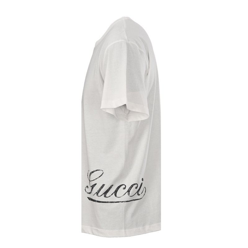 Gucci White Script Logo Short Sleeve T-Shirt view