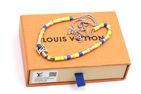 LV Sunrise Beaded Chain Necklace - Multicolor view 4
