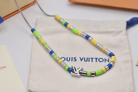 LV Sunrise Beaded Chain Necklace - Multicolor view 6