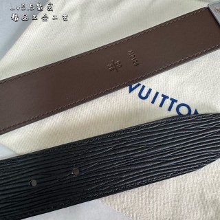Louis Vuitton Epi Leather Belt - Black with Silver Buckle view 3