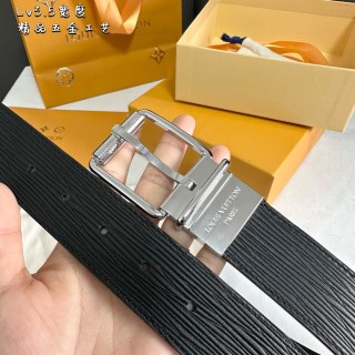 Louis Vuitton Epi Leather Belt - Black with Silver Buckle view 5