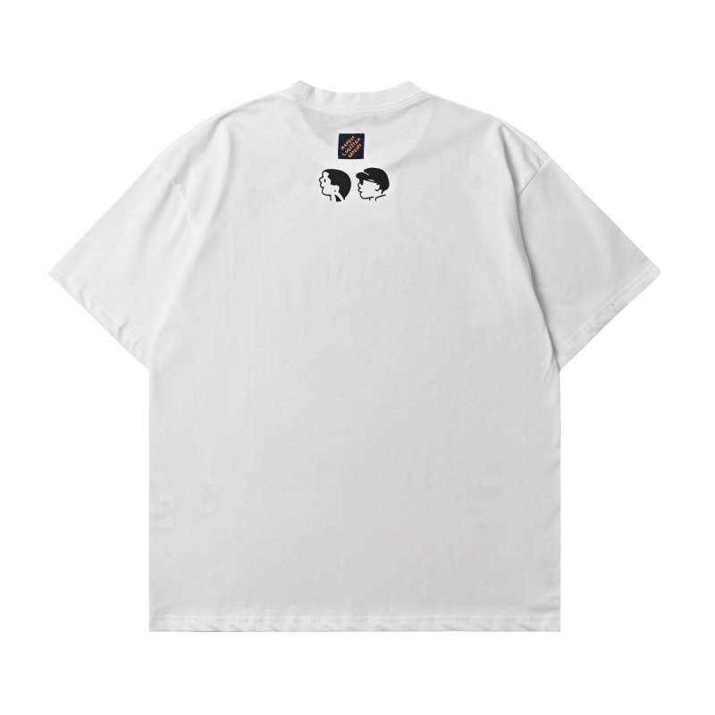 White Oversized Graphic Print Short Sleeve T-Shirt view