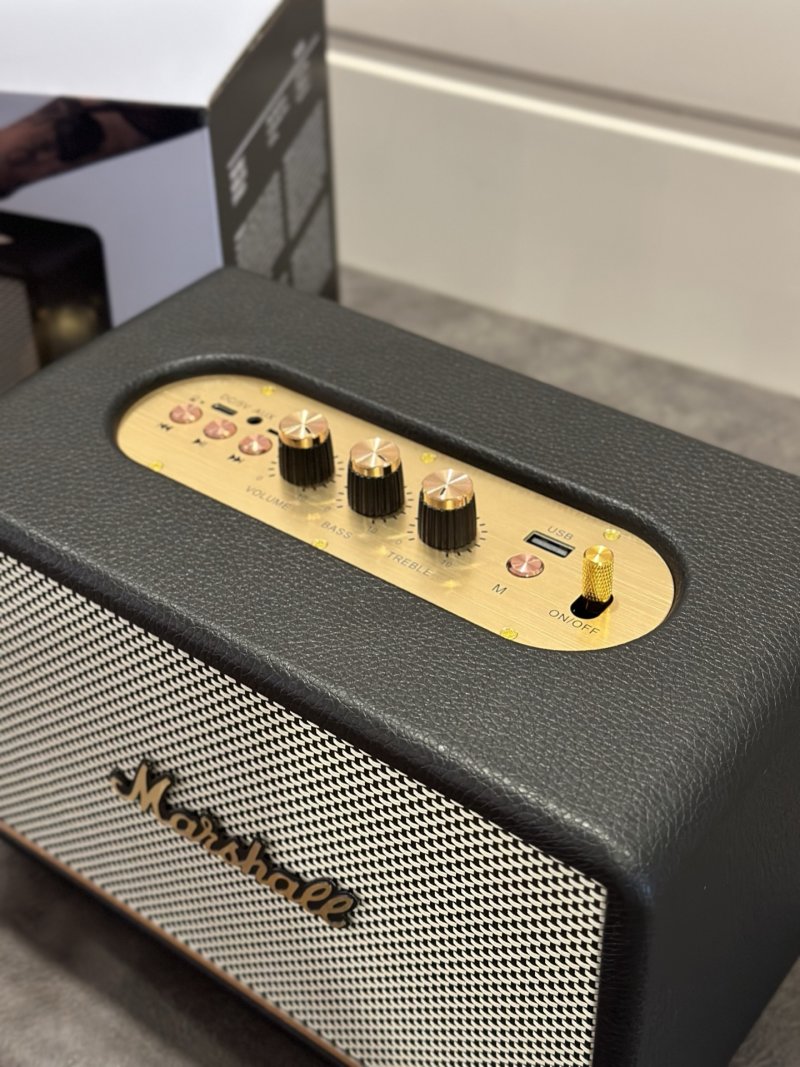 Marshall Acton III Bluetooth Speaker Black & Gold view