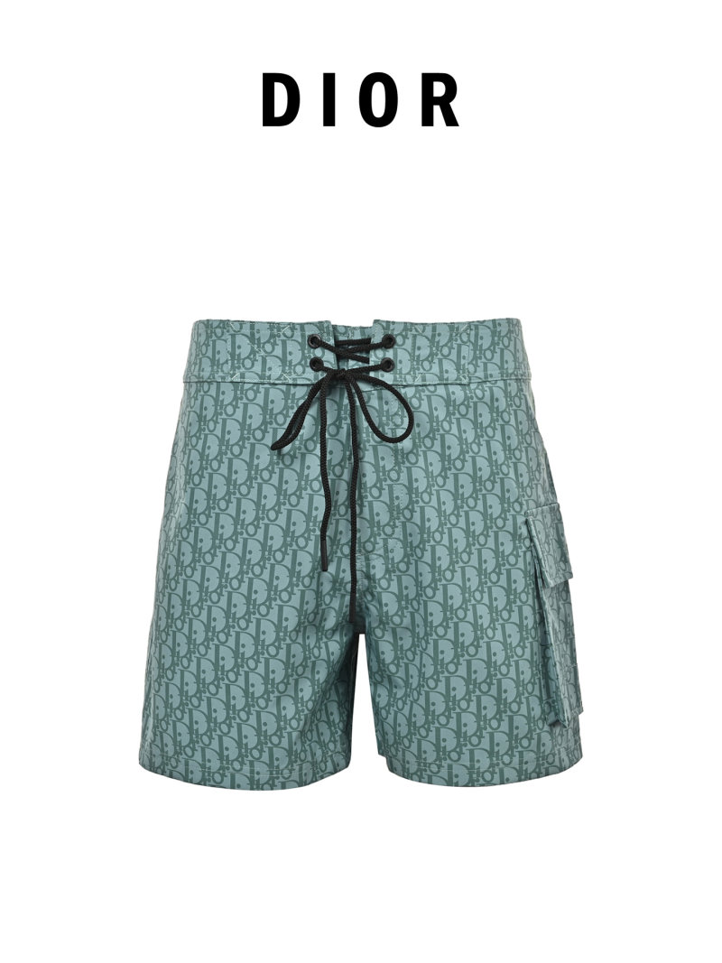 Dior Monogram Cargo Shorts Sage Green view