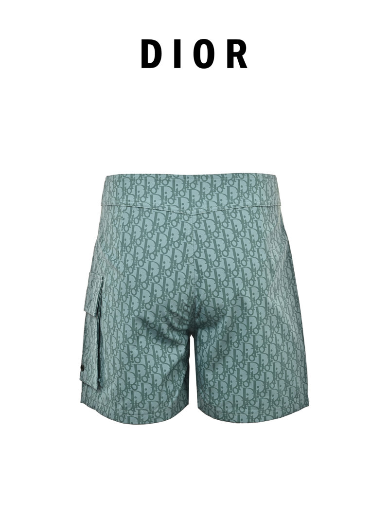 Dior Monogram Cargo Shorts Sage Green view