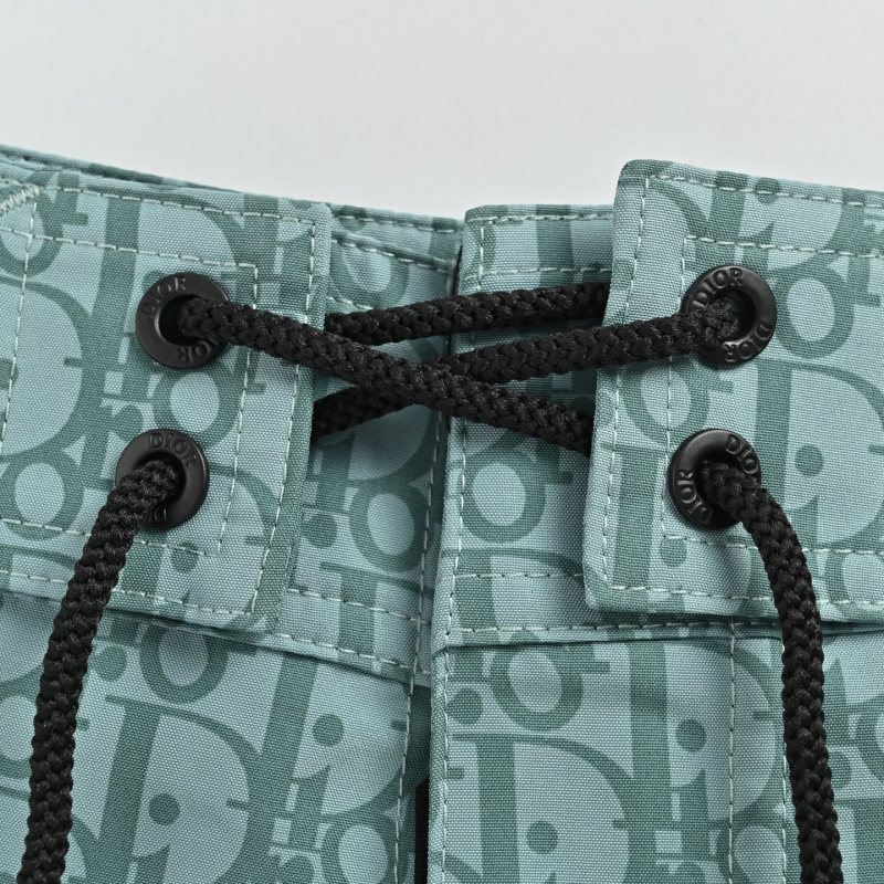Dior Monogram Cargo Shorts Sage Green view