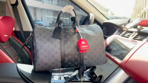 Louis Vuitton Monogram Travel Duffel Bag Grey