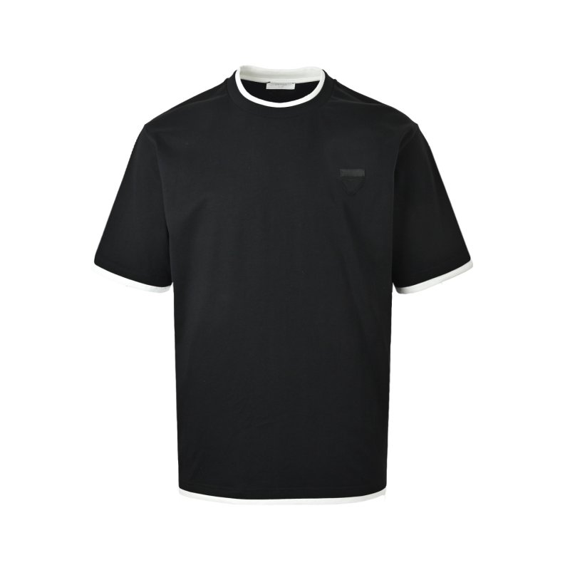Essentials Black T-Shirt with Contrast Trim view