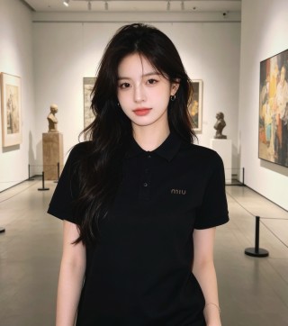 Miu Miu Black Short Sleeve Polo Shirt