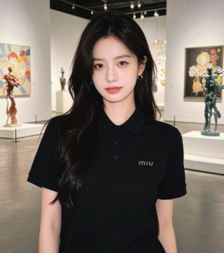 Miu Miu Black Short Sleeve Polo Shirt view 3