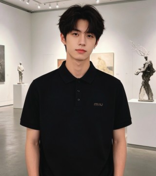 Miu Miu Black Short Sleeve Polo Shirt view 7