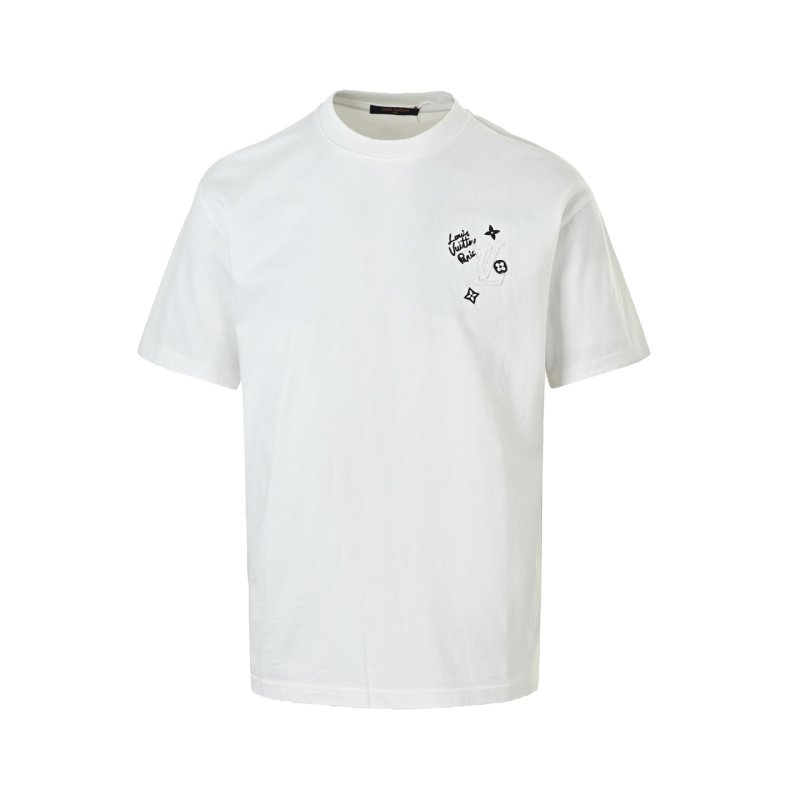 Louis Vuitton Monogram Embroidered White T-Shirt view