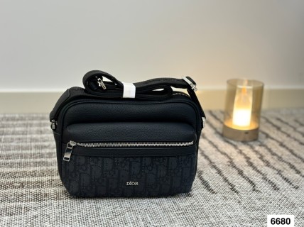 Dior Monogram Print Camera Bag Black