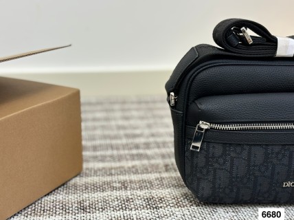 Dior Monogram Print Camera Bag Black view 5