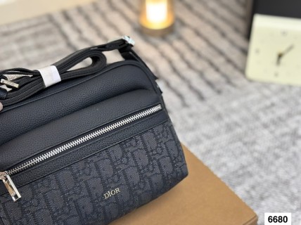 Dior Monogram Print Camera Bag Black view 6