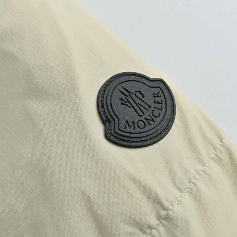 Cream Puffer Down Jacket - Cropped Fit view