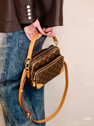 Louis Vuitton Monogram Canvas Crossbody Bag Tan view 2