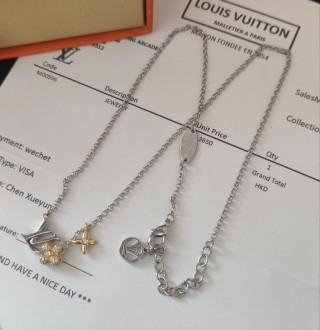 Louis Vuitton Gram Monogram Floral Zirconia Pendant Necklace view 3