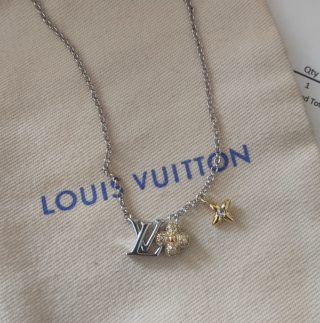Louis Vuitton Gram Monogram Floral Zirconia Pendant Necklace view 5