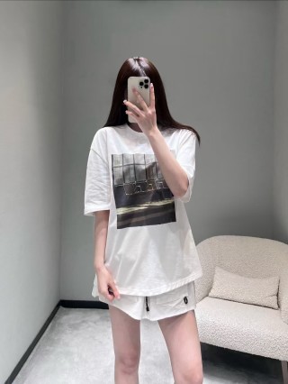 Cream Graphic Print Short Sleeve T-Shirt - Window Scene view 8