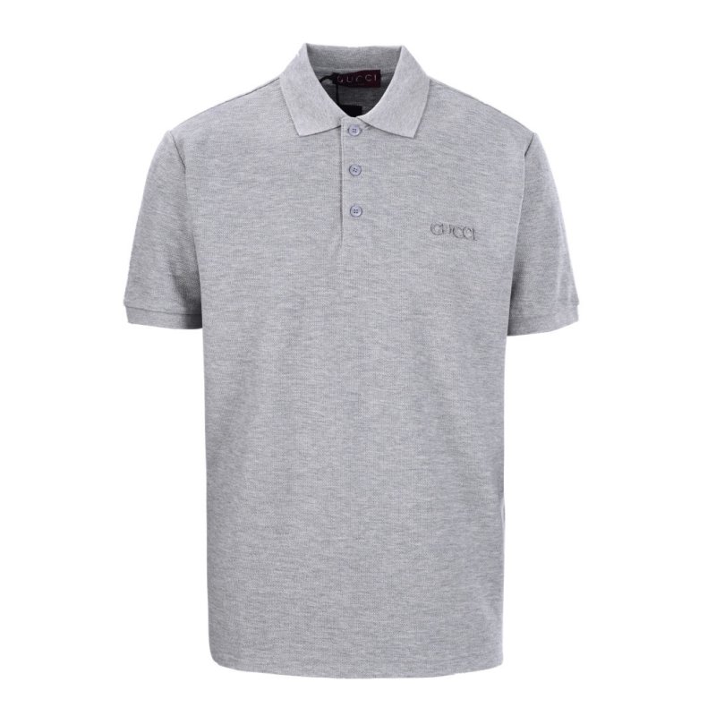 Gucci Light Grey Short-Sleeve Polo Shirt view