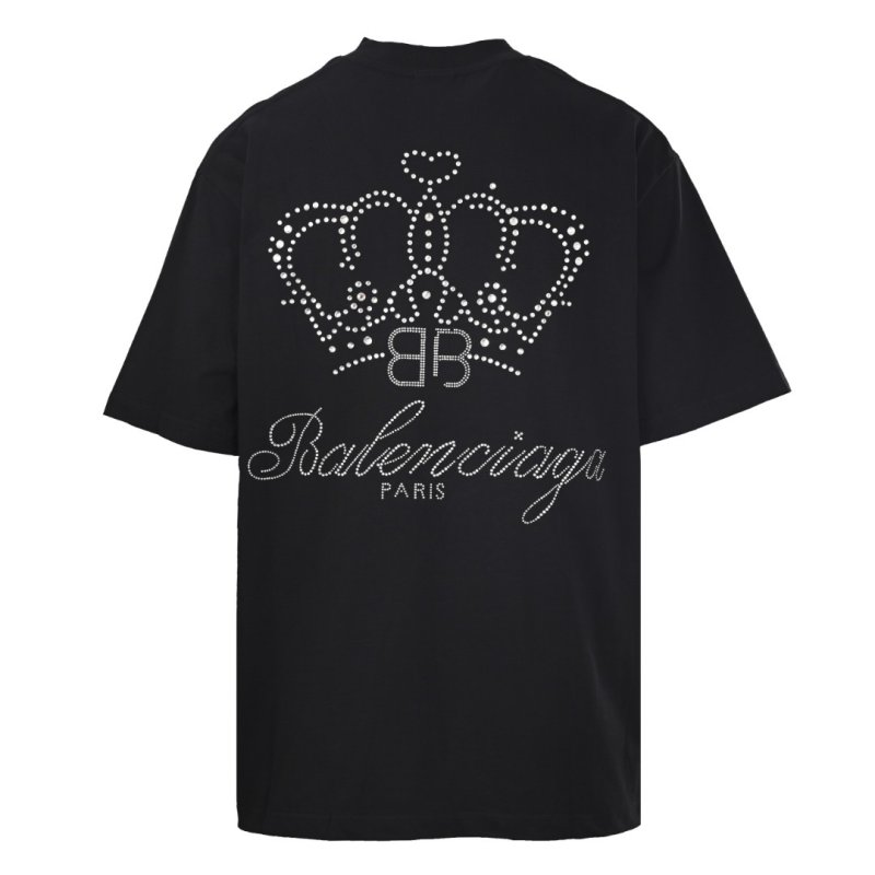 Balenciaga Black Crown Logo T-Shirt view