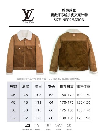 Louis Vuitton Brown Suede Corduroy Sherpa Collar Jacket view 7