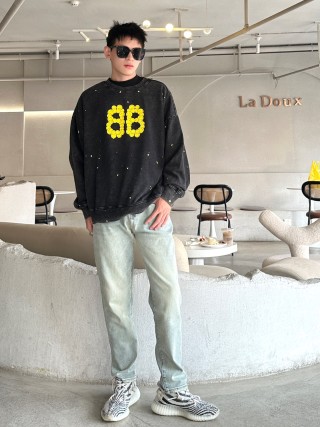 Light Wash Straight Leg Denim Jeans view 2
