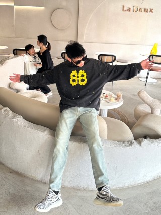 Light Wash Straight Leg Denim Jeans view 4