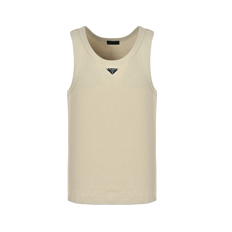 Essentials Beige Logo Tank Top view