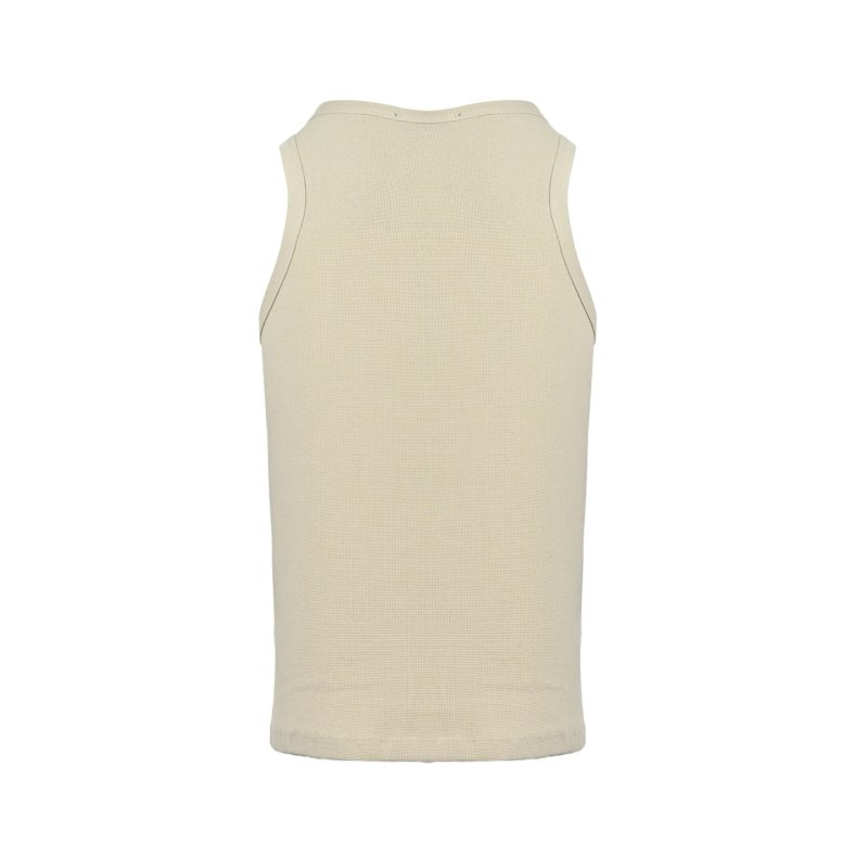 Essentials Beige Logo Tank Top view