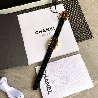 Chanel Premiere Vintage-Inspired Black Gold Square Watch view 2