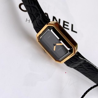 Chanel Premiere Vintage-Inspired Black Gold Square Watch view 6