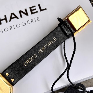 Chanel Premiere Vintage-Inspired Black Gold Square Watch view 7