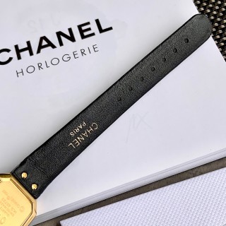 Chanel Premiere Vintage-Inspired Black Gold Square Watch view 8