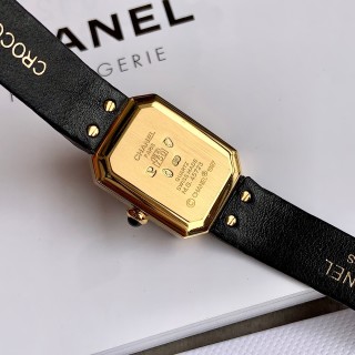 Chanel Premiere Vintage-Inspired Black Gold Square Watch view 9