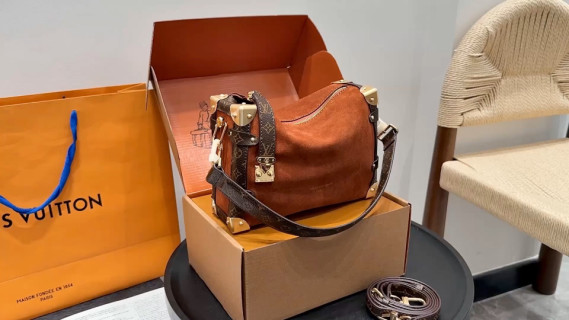 Louis Vuitton Monogram Canvas Shoulder Bag Brown
