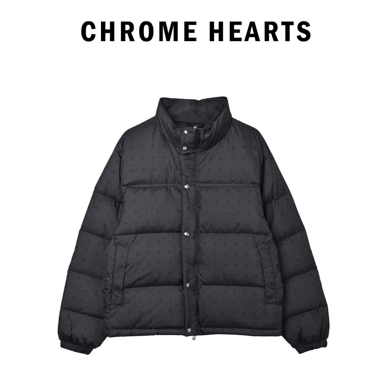 Black Quilted Puffer Down Jacket view