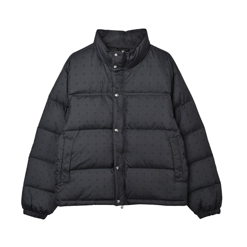 Black Quilted Puffer Down Jacket view
