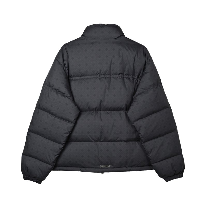 Black Quilted Puffer Down Jacket view