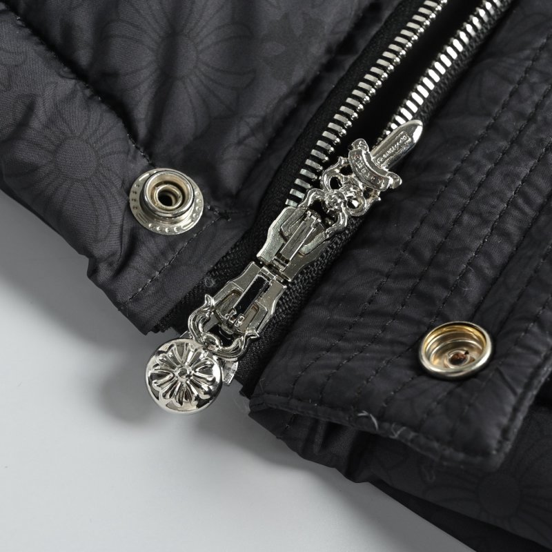 Black Quilted Puffer Down Jacket view