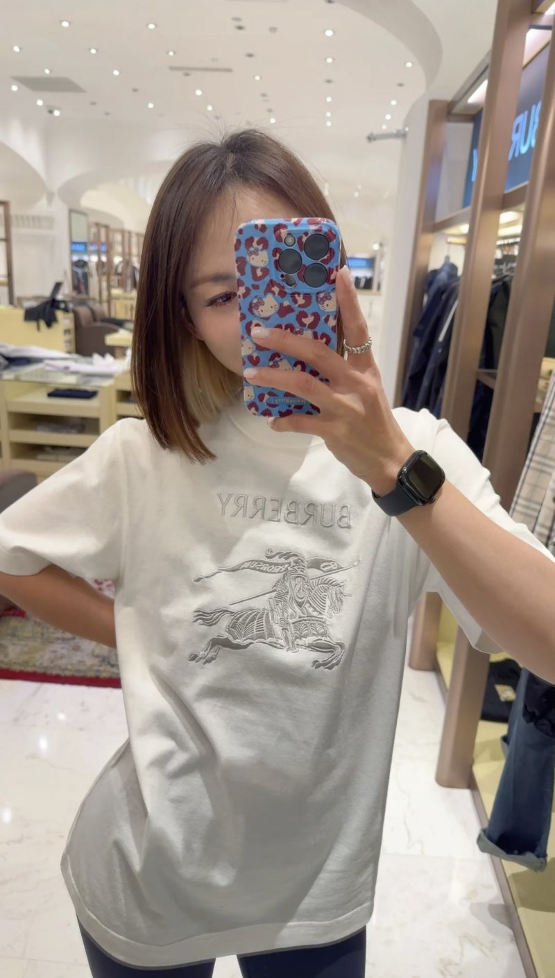 Burberry EKD Embroidered White T-Shirt