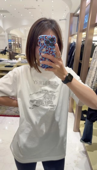 Burberry EKD Embroidered White T-Shirt view 2