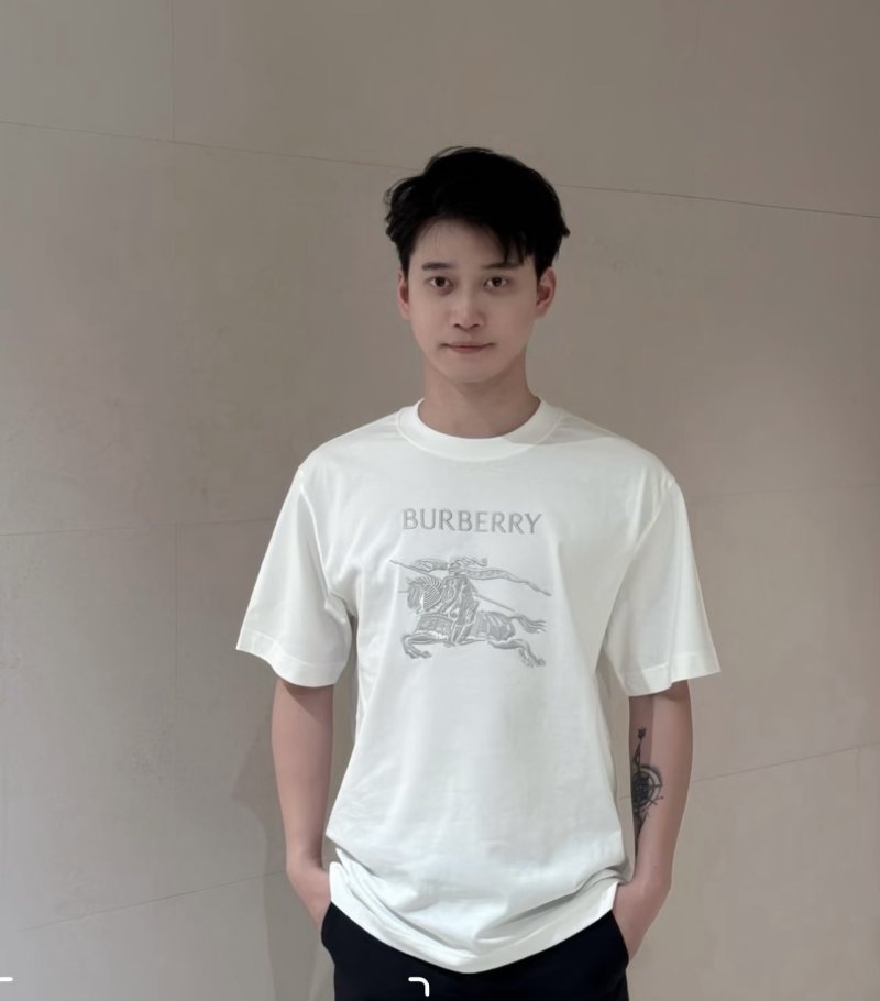 Burberry EKD Embroidered White T-Shirt view