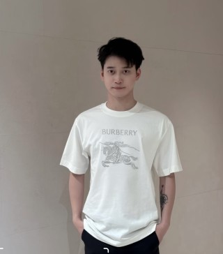 Burberry EKD Embroidered White T-Shirt view 4