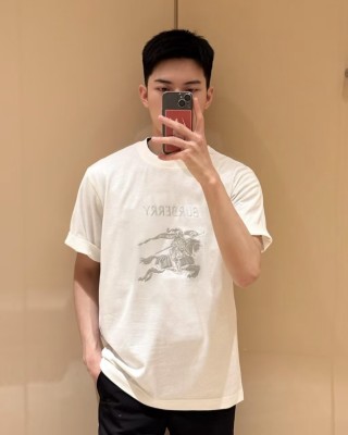 Burberry EKD Embroidered White T-Shirt view 5