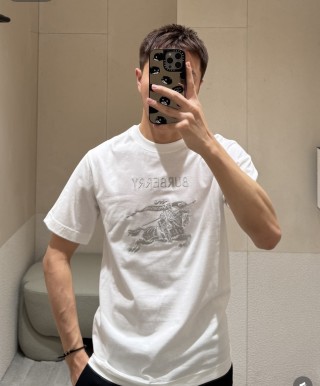 Burberry EKD Embroidered White T-Shirt view 6