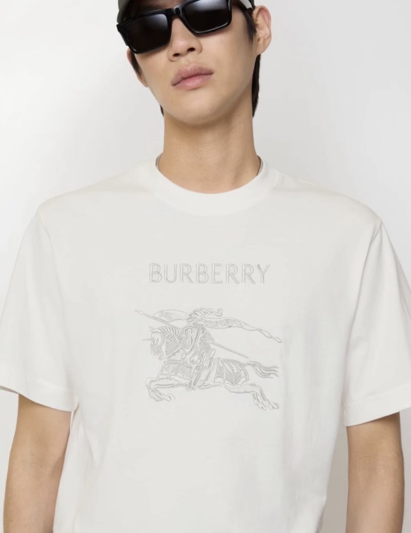 Burberry EKD Embroidered White T-Shirt view